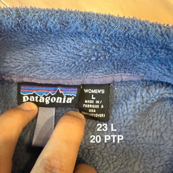 Patagonia R2 Fleece Jacket Women's Large Blue Purple Full Zip Outerwear - Picture 7 of 9